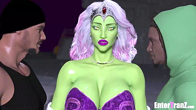 Gangsters wrecked by Trans alien queen cumdump