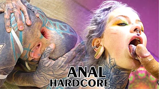 Sneaky Anuskatzz at nipple piercing scene
