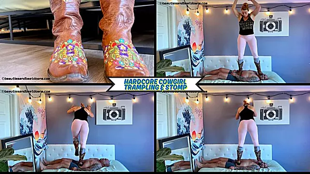 Trampling & Stomping In Her Cowboy Boots - Goddess Rapture Gives Her Slave a Hardcore Trampling & Stomping Session In Her Cowboy Boots - The Crush Level Is Extreme As She Breaks Him with Her Boots - UltraHD (WMV)