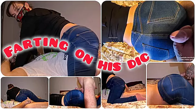 Jeans Farts on Slave Dick - Denim Domination & CFNM Gas Play