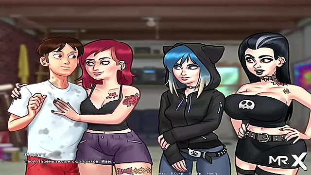 Rooftop Summer Fun Cartoon Babe Plays Summertime Saga Uncensored