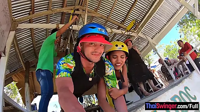 Ziplining With Big Ass Thai Amateur Gf And Sex In The Hotel Afterwards