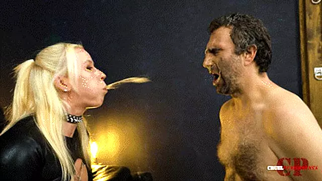 Gagging from her snotty spit HD MP4