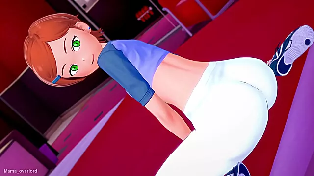 Gwen Tennyson Plays with Big Dick Ending in Wild Cartoon Blowjob & Boobjob Fun
