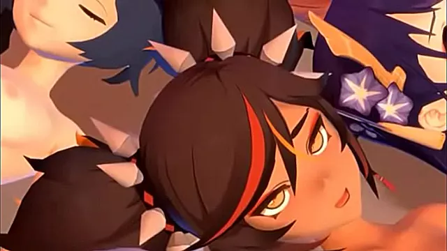 Ghost & Maid Double Blowjob Harem Contest in Anime RPG Fantasy World