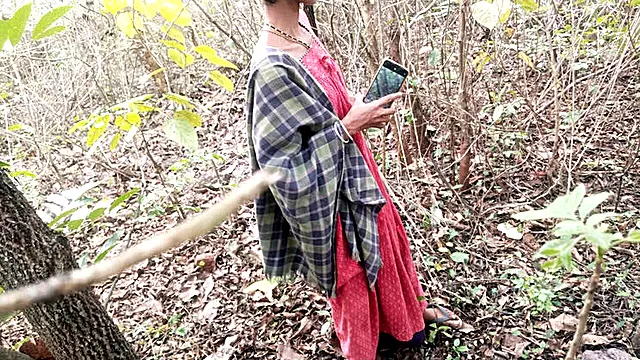 Hot Indian Teen Fucks Step Brother Hard in Outdoor Jungle - Best Blowjob with Step Dad