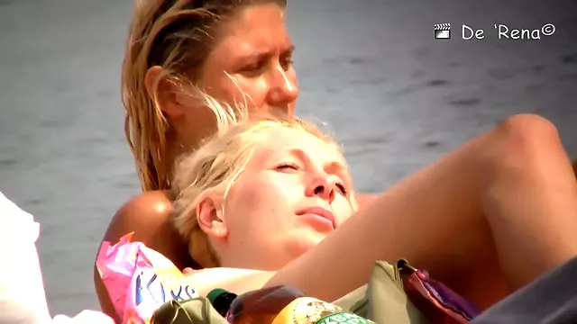 Mature women completely naked sunbathing on the beach