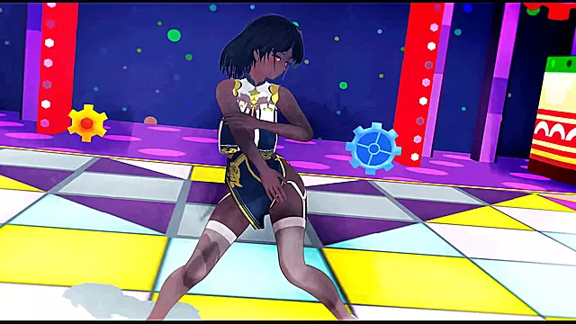 Big-Busted Anime Babe Dances Seductively Under Fireworks Spectacle