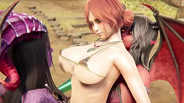 Triss Merigold in a wild futanari succubus threesome
