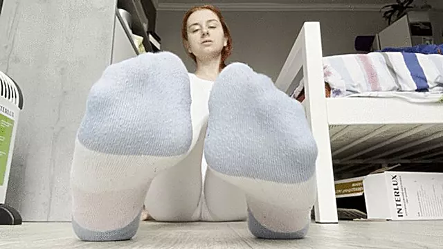Kerja, Telapak Kaki Wanita, Fetish Kaki, Solo Kaki, Wanita Telanjang, Wanita Solo, Fetish Kaus Kaki