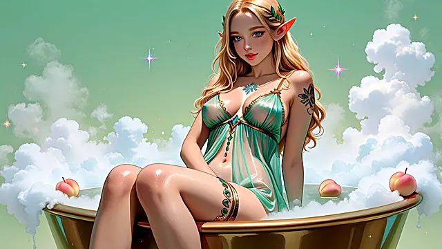 Lustrender Young Elf Woman Slideshow - Mythic Surreal Fantasy Art