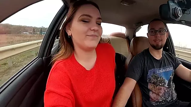 Everyone Saw What She Was Doing. Blowjob While Driving!