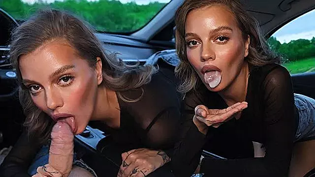 Taxi Driver Fills Her Mouth with Cum She Forgot Her Wallet