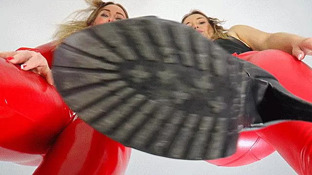 Queen Hanna and Mistress Jane - Lick the soles of your mistresses' boots - small version