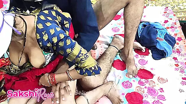 Hot Indian Desi Bhabi Sakshi's Steamy Homemade Sex in Hindi - Big Ass, Dirty Talk, and Moaning