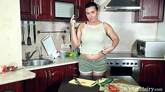 Ramira Strips Naked In Her Favorite Kitchen