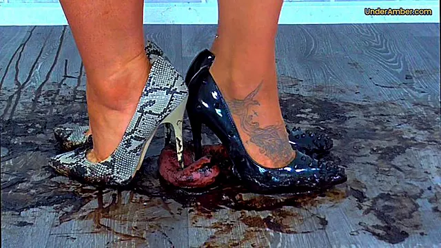 205 Feet Cam - Goddess Amber & Miss Lucy - Busting Your Face & Balls Until You Cum Under Our Muddy Stilettos - Trample Trampling CBT Ballbusting Shoejob