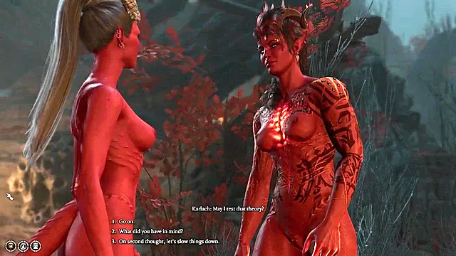 Tiefling and Karlach finally touch raw devil lesbian scissoring