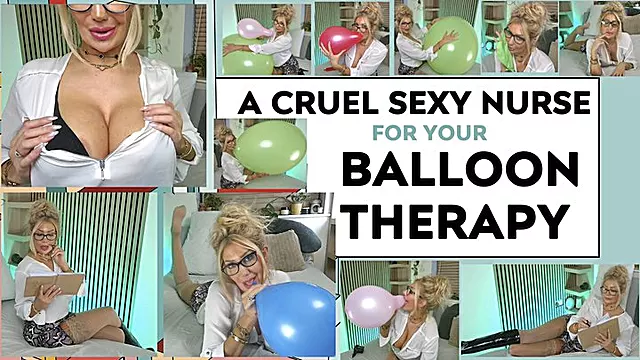 Sexy, Cruel Nurse treats your BALLOON FETISH - Mocking, teasing, laughing, taunting & POPPING BALLOONS