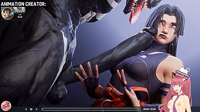 Venom dominates Psylocke and fills her up with symbiotes in this wild animation featuring Jazziuu