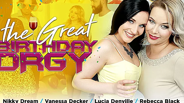 Velk Prsa Felace, Velky Prsa Skupina, Narozeninová Party, Vystrik A Handjob, Výstřik Zralé Ženy