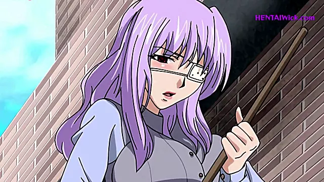 Cleaning lady gets caught in a public garden for double penetration - exclusive hentai experience