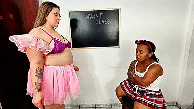 Ballet class with smelly farts as punishment!! By Britney Hunter and Mini Valeria Cam Babi part 1