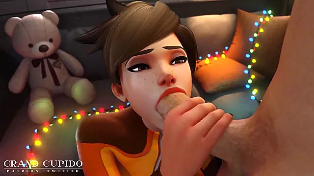 [compilation] Two blowjob Tracer and Mercy [Overwatch] [Grand Cupido]