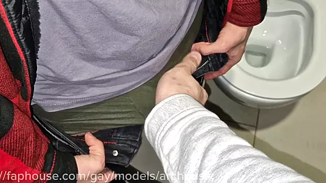 Slutty guy gets his dick and cum in my mouth at a public glory hole