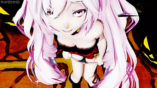 Horny Pink-Haired Miku Gives Seductive Blowjob As A Sexy Anime Vampire