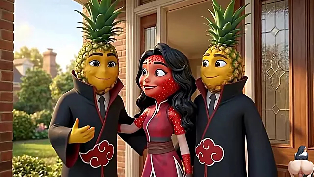 Moranguete Fucked Hard by Pineapple King & Pineapple Prince - Porno Fruit Novela Moranguete Takes Two Pineapples at Once Threesome Fruit Soap Opera