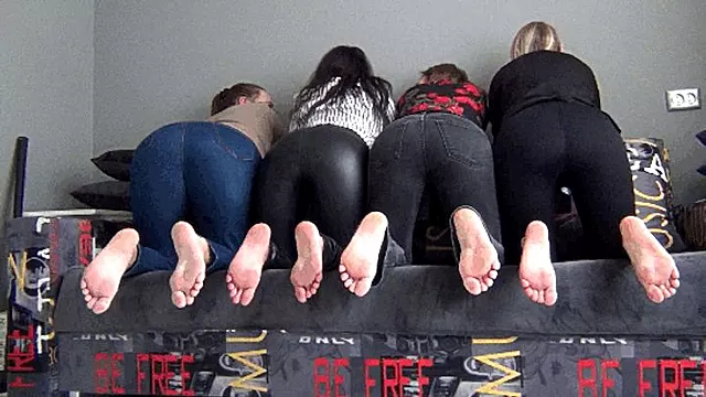 4 butts and bare feet for you FS