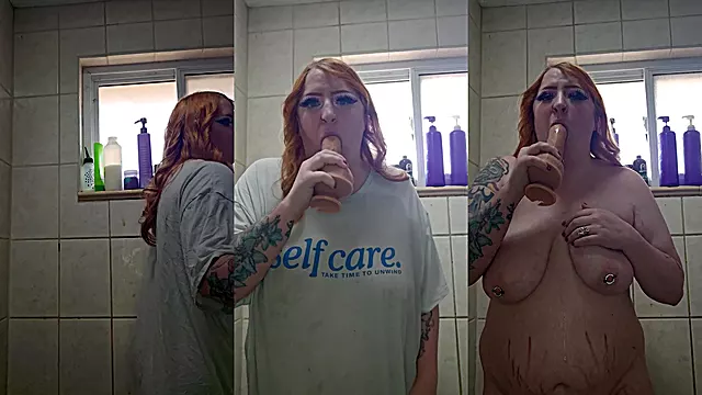 Redheaded Wet T-Shirt Throat Bash