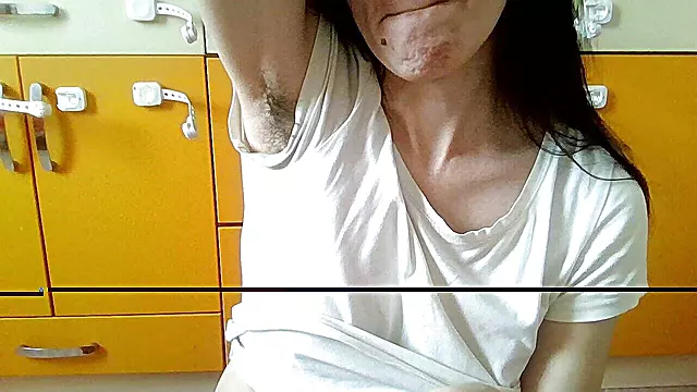 Best big hairy pussy and armpits long video, milf in kitchen, webcam show