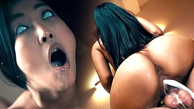 Parasites action with ravishing Tommy Gold and Emiri Momota from Parasited