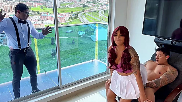 Cheating Bitch! She Fucked Her Lover While Her Boyfriend Watched Her!