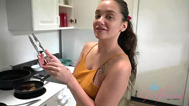 You fuck Gia, and cum on her feet.