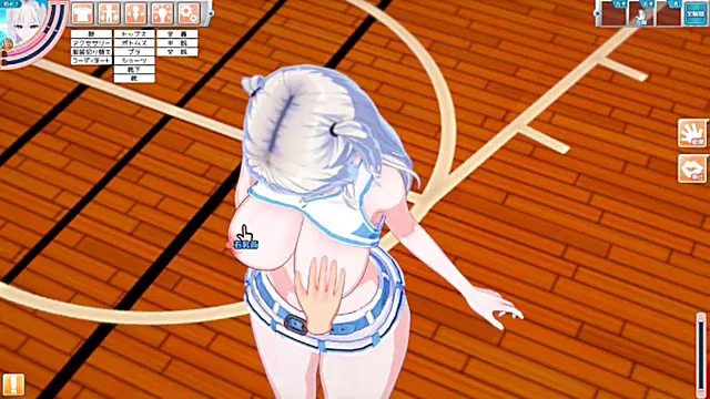 [Hentai Game Koikatsu!] Big tits mysterious schoolgirl is rubbed her boobs.And sex. (Anime 3DCG