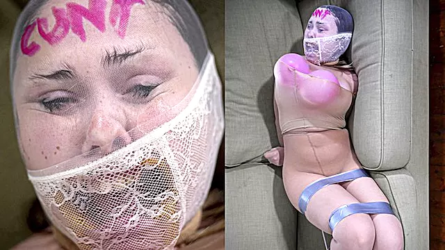 Legata Imbavagliata E Scopata, Bondage Con Nastro Adesivo, Tette Legate, Britannica Legata