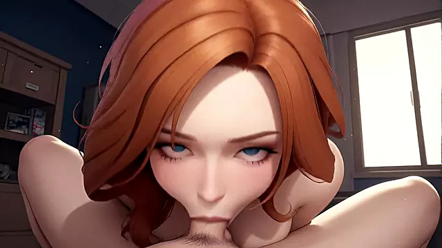 AI Generated - Messy Creampie Closeup Spread Pussy Redhead Passion