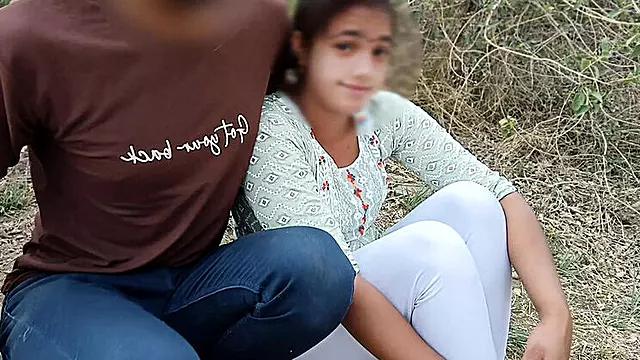 Desi Jija Sali Hardcore Jungle Sex - First Time Outdoor Fuck in Hindi