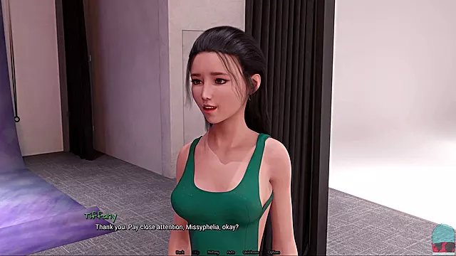 Adult game featuring teen stepdaughter with a big butt and voluptuous breasts