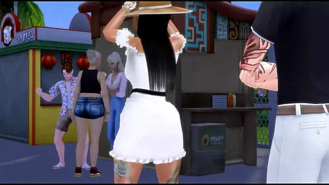 Big ass ebony Milf Cardi banged at spring festival