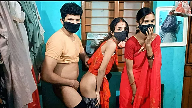 Desi Jija Sali Caught by Wife in Viral Threesome Sex - Hindi XXX Video with Hot Monika and Horny Archana
