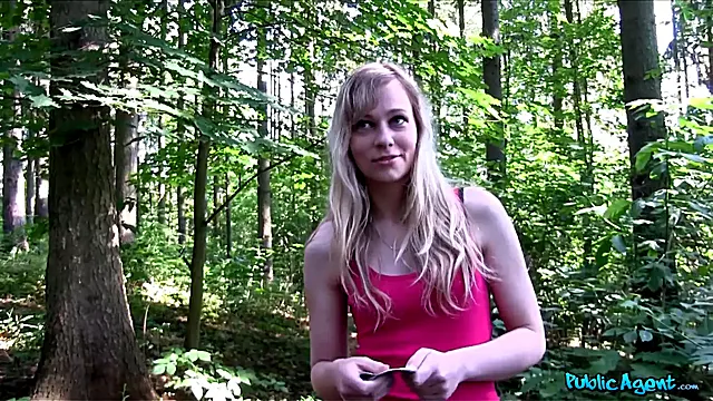 Public agent - sexy blonda milks nuts after outdoor casting