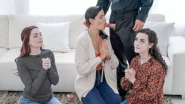 Lucky Guy Fucks His Three Hot Wives Anytime He Wants - Free Use MILF Threesome