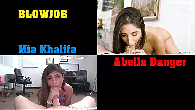 Mia Khalifa V.s Abella Danger - Blowjob
