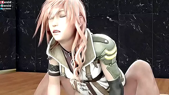Final Fantasy Lightning Rides Cock in Uncensored Anime Ero3D Action