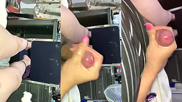 POV latina sissy femboy handjob destroyed by greedy cumshot college girl