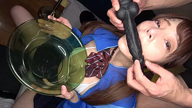 Training a uniformed young woman